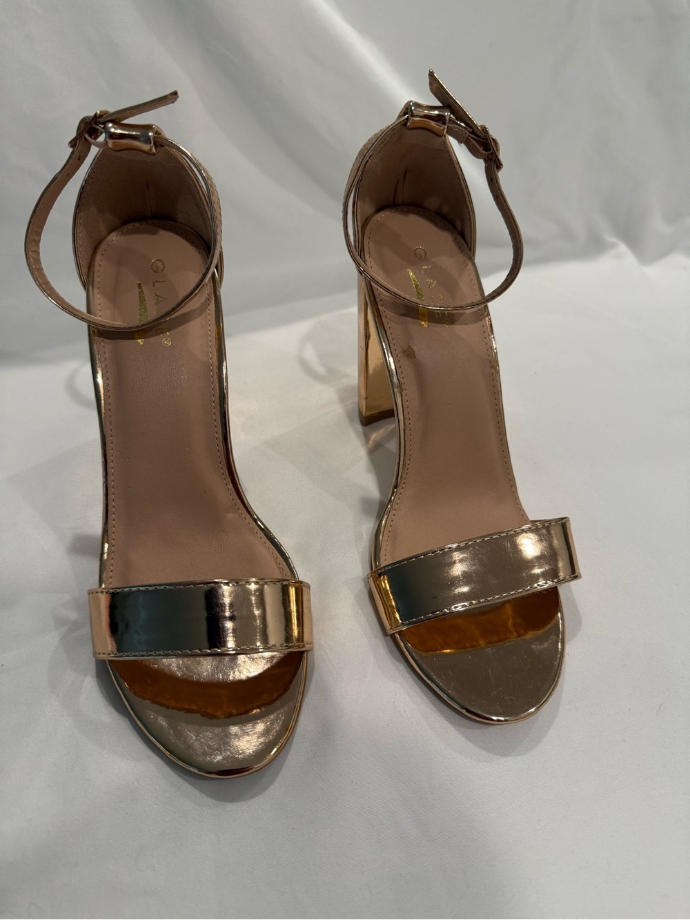 Glaze Metallic Platform Heels Gold US 8